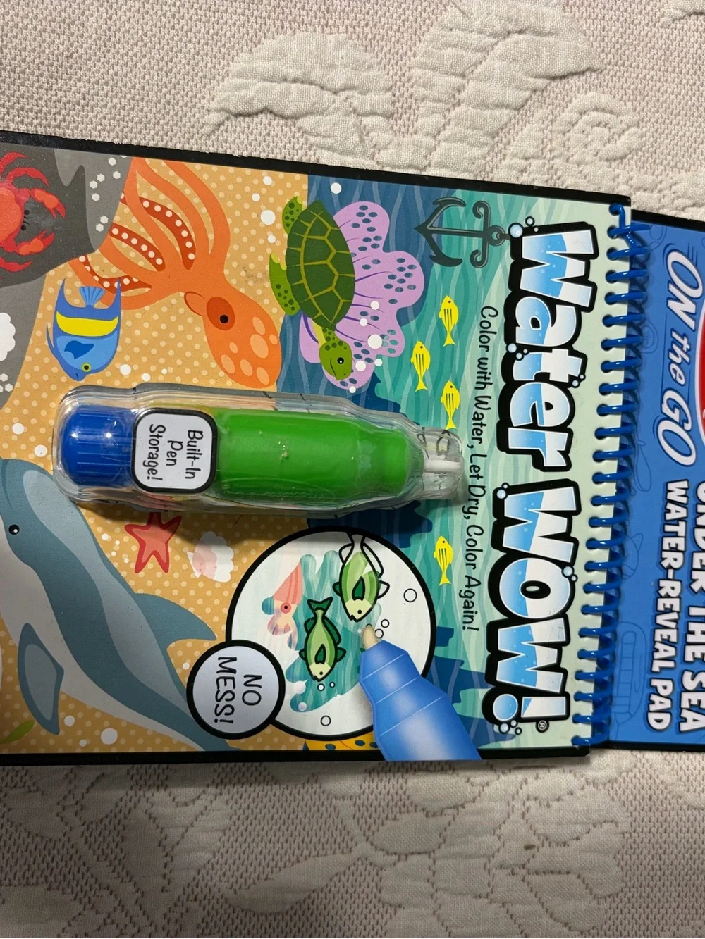 Melissa & Doug Water WOW! Reusable Water-Reveal Pads - Green, Blue, Orange